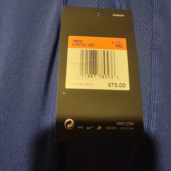 NEW Nike NBA Player Issue 3/4 Compression Tights Blue Size XXL AT9764-495 - Picture 4 of 6